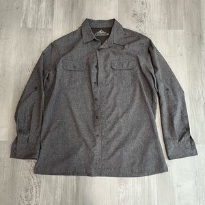 Mens button down casual dress shirt size large